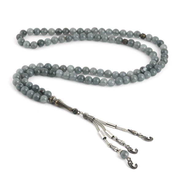 Plain Turkish 100 Bead Tasbih Tasbih Grey