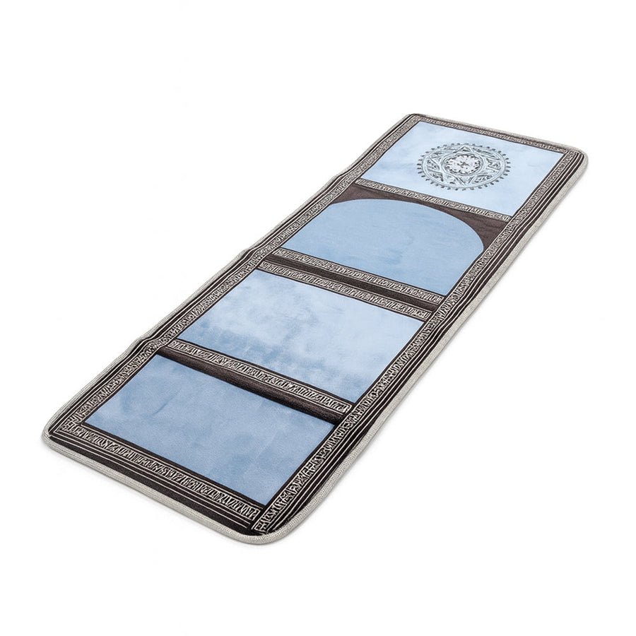 High Quality Foldable Prayer Mat Blue & Brown