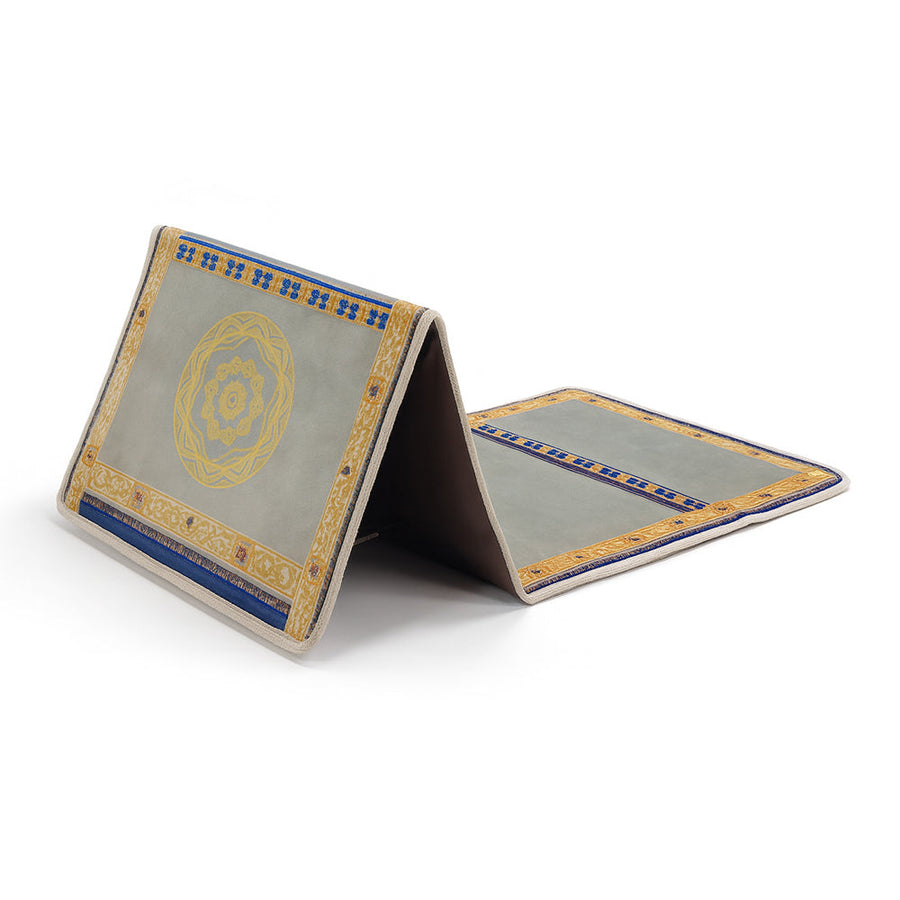 High Quality Foldable Prayer Mat Lime & Blue