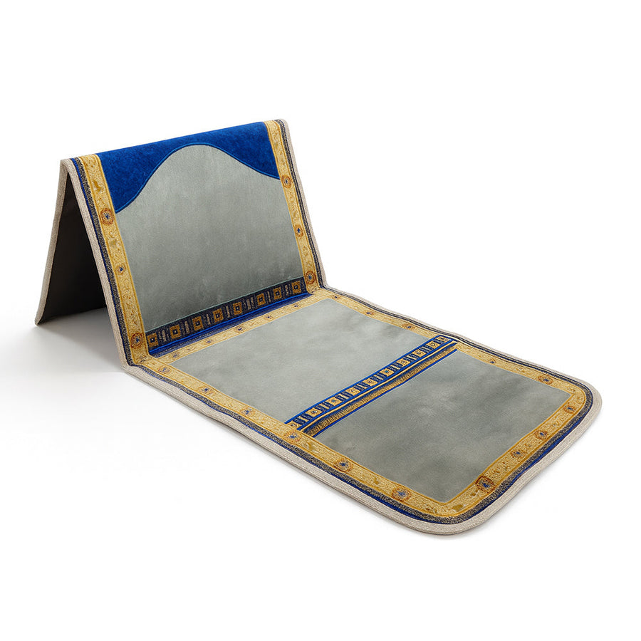 High Quality Foldable Prayer Mat Lime & Blue
