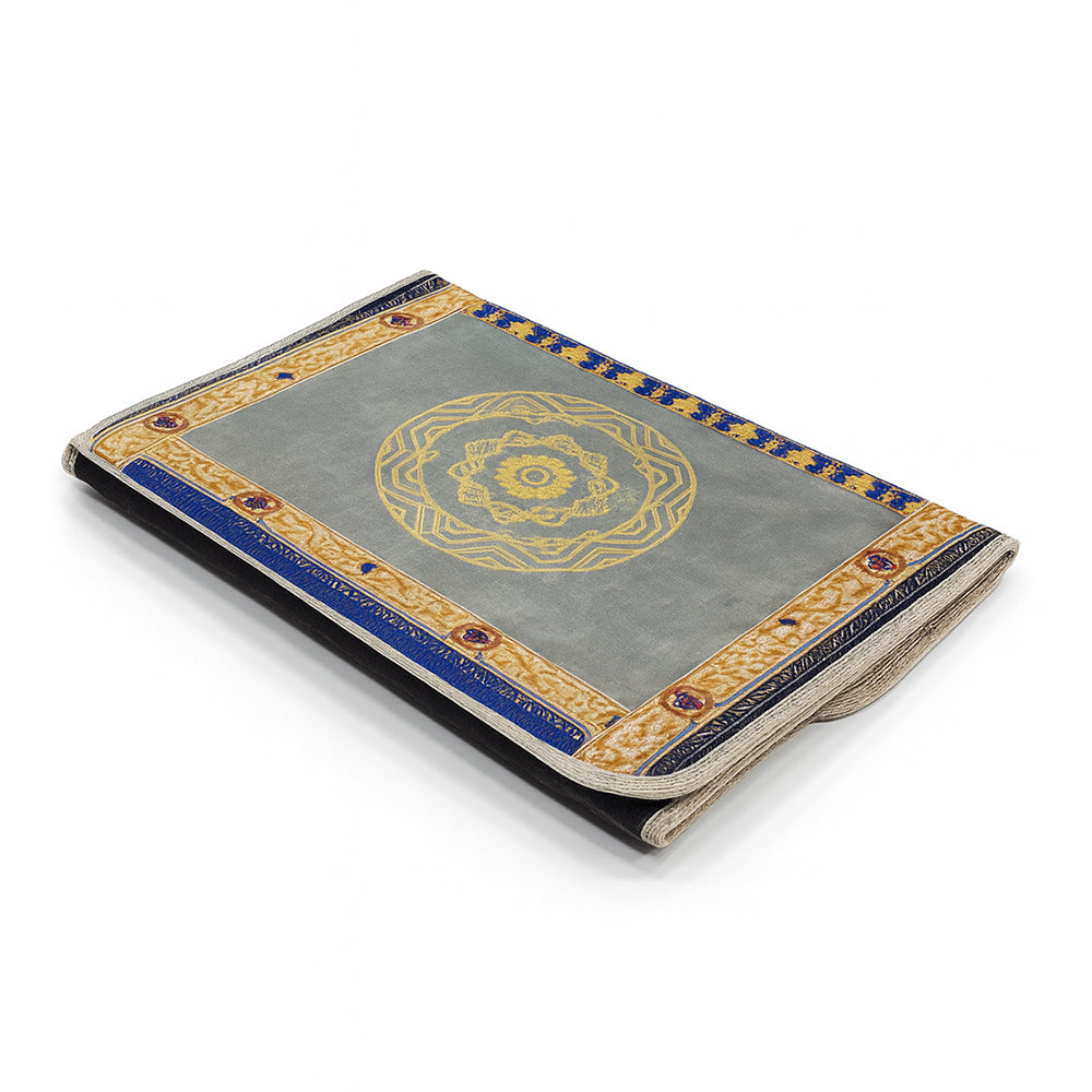 High Quality Foldable Prayer Mat Lime & Blue
