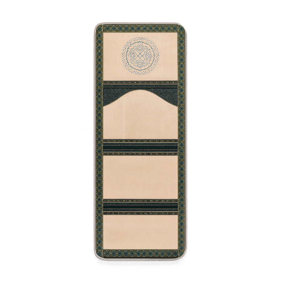 High Quality Foldable Prayer Mat Cream & Green