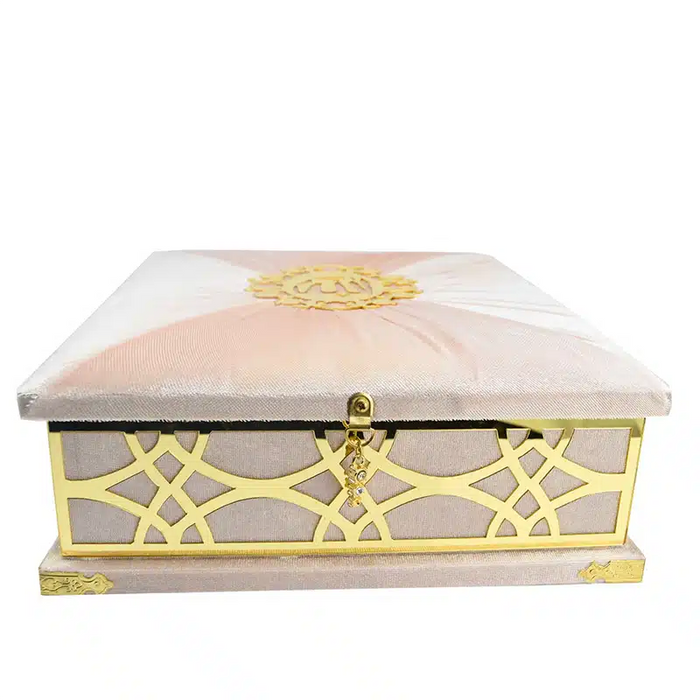 Light Pink Quran & Prayer Mat Case Gift Box 1293