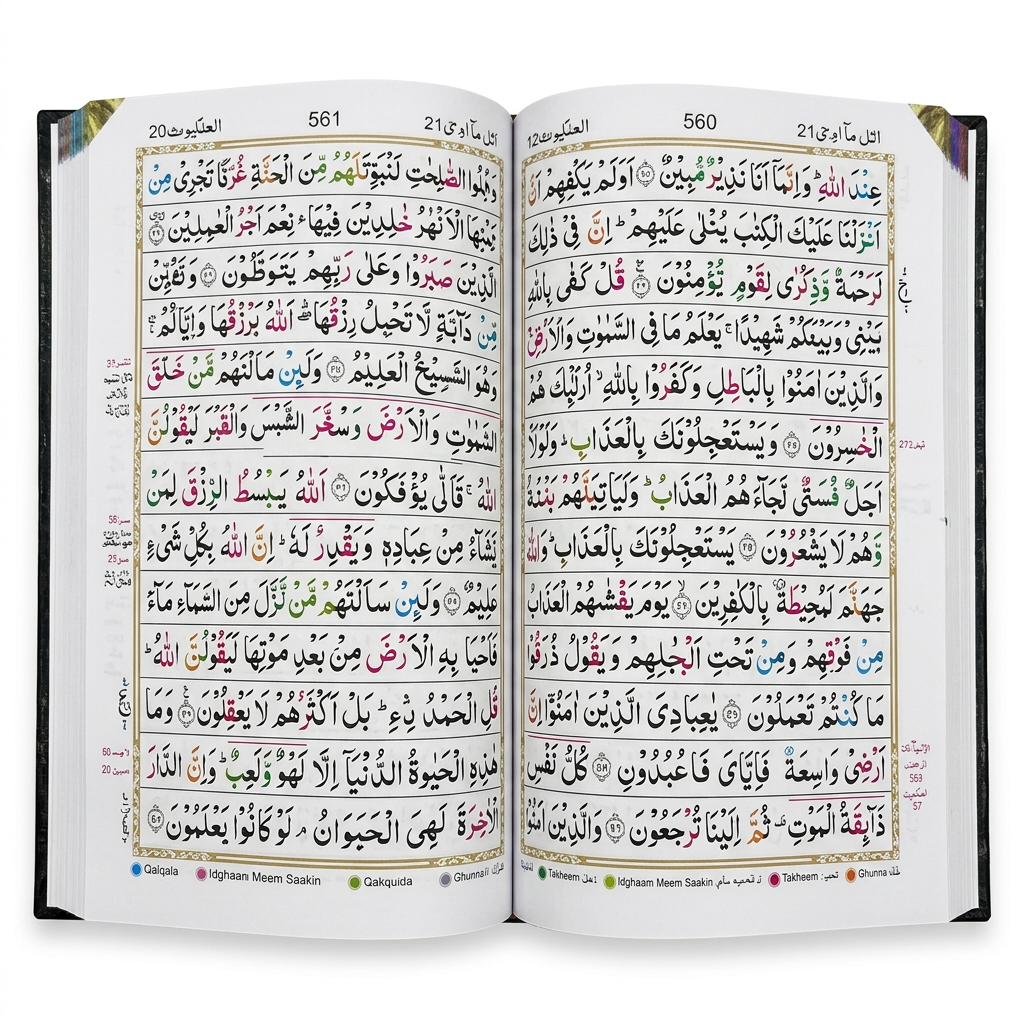 Quran 13 line Tajweed - Ref 465 - Black