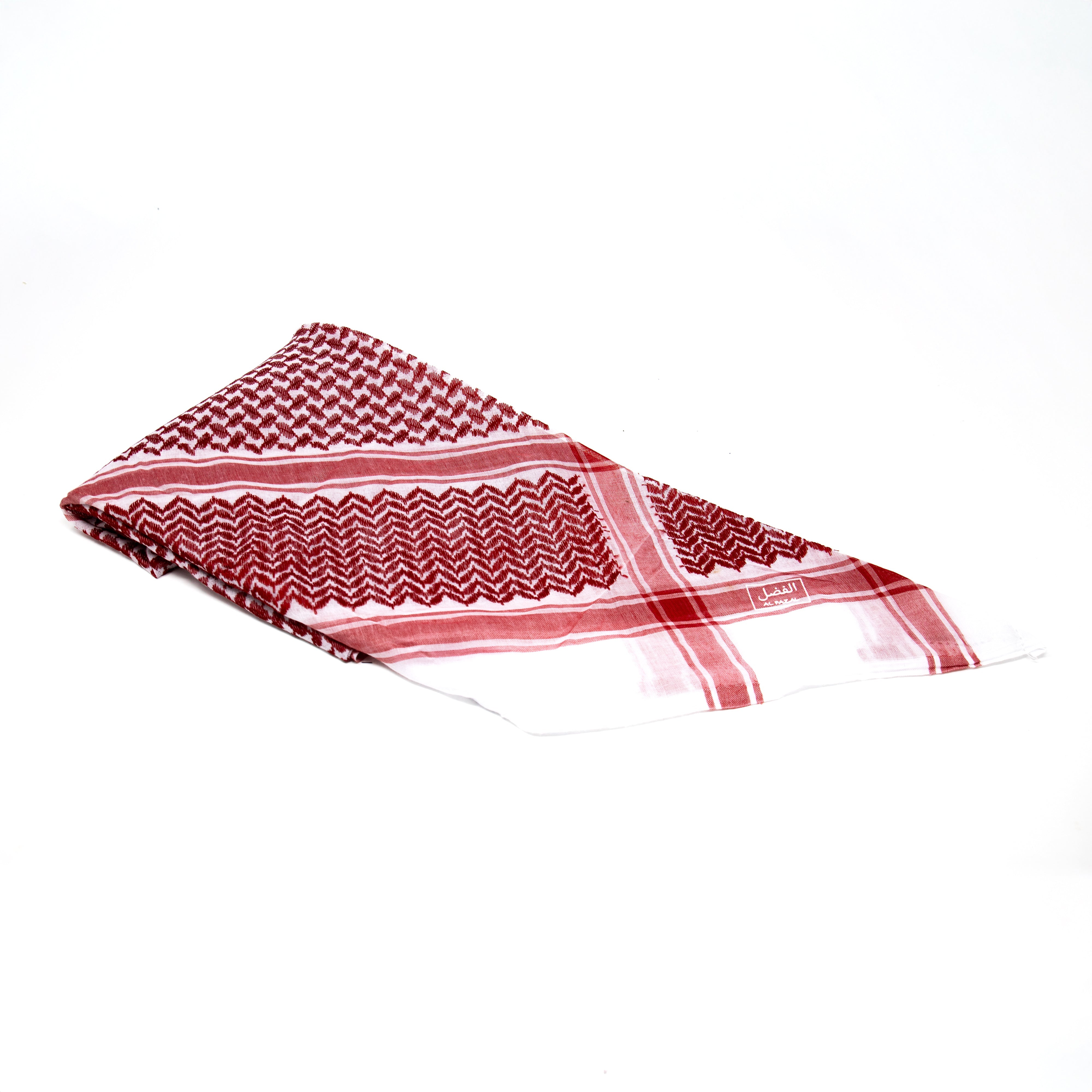 Mens Al Fazal Red & White Shemagh