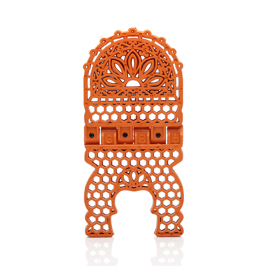 Orange Filgree Pattern Plastic Rehal