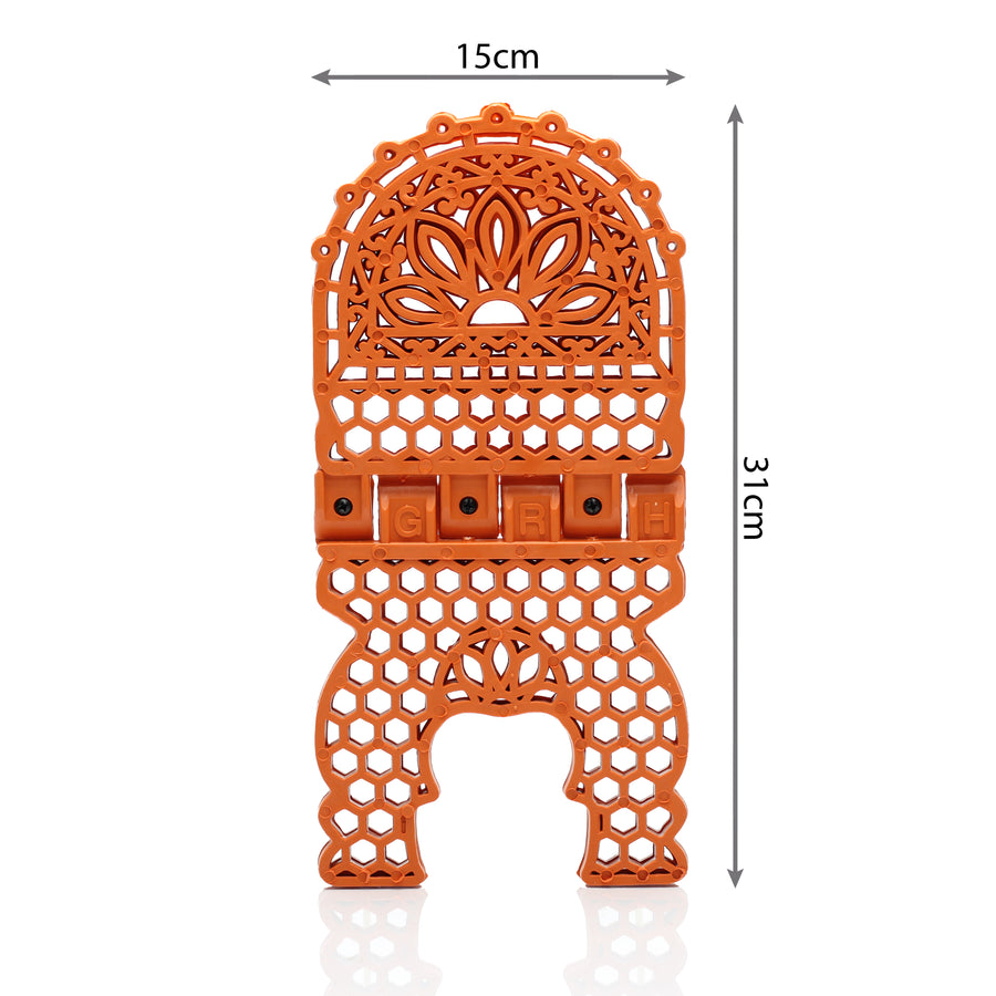Orange Filgree Pattern Plastic Rehal