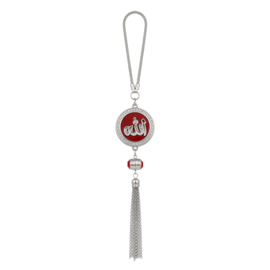 Allah Muhammad Circular Car Hanger Red