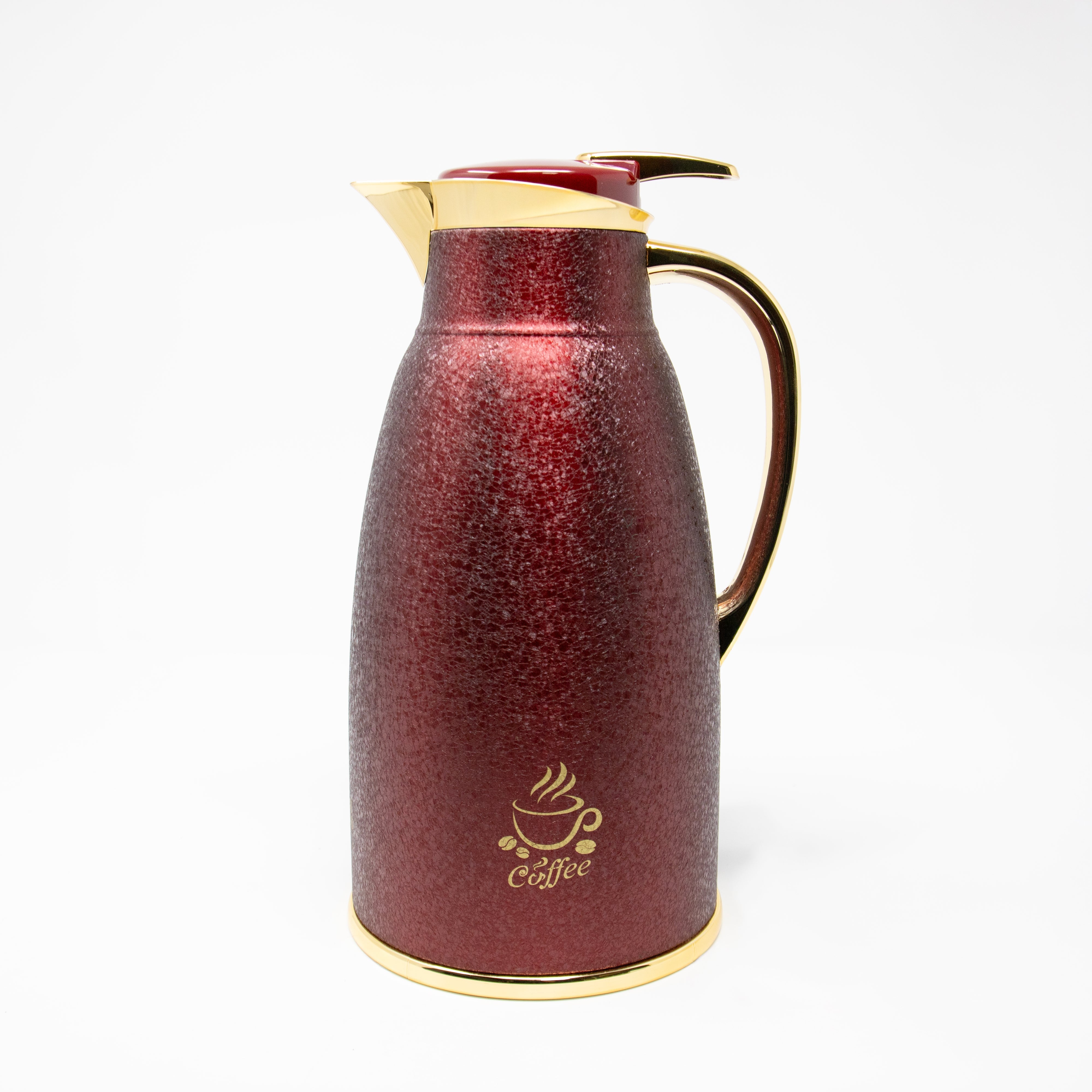 Red Glitter Effect Vacuum Flask