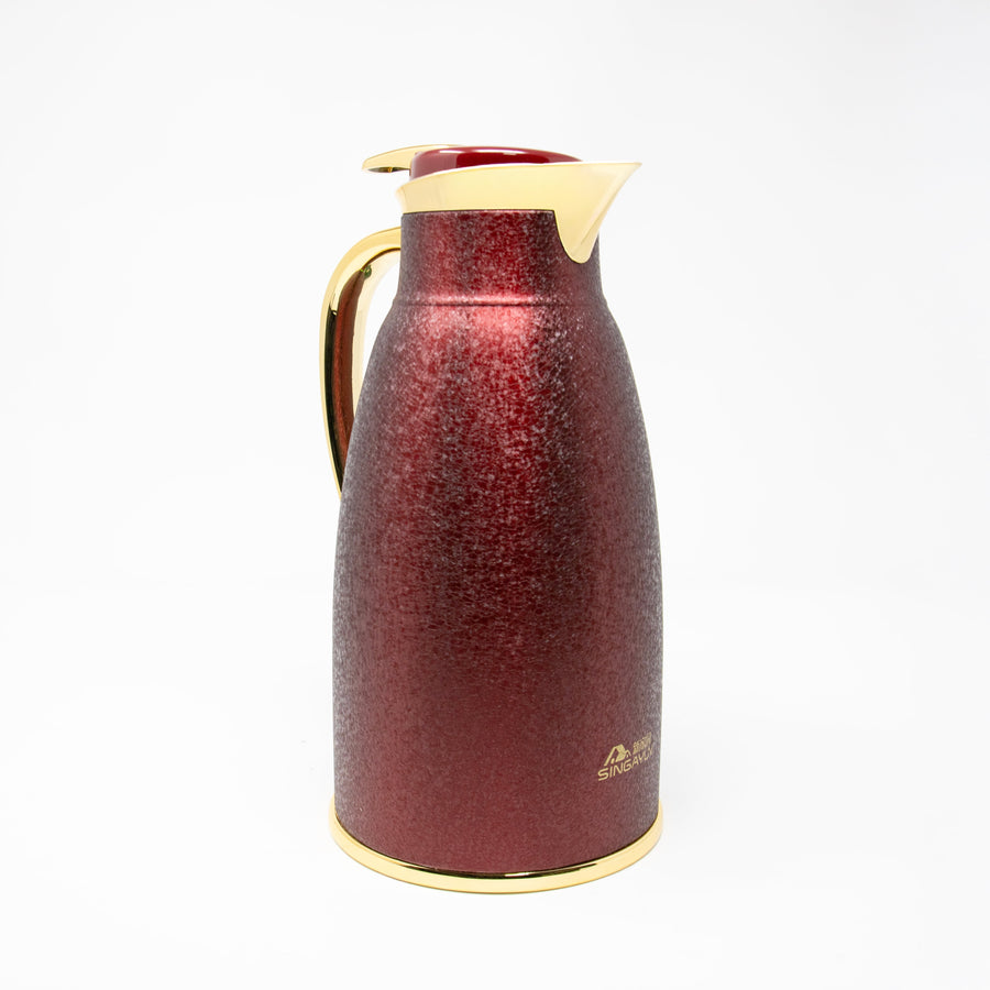 Red Glitter Effect Vacuum Flask