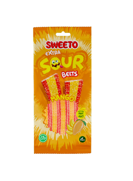 Extra Sour Belts Mango 75g