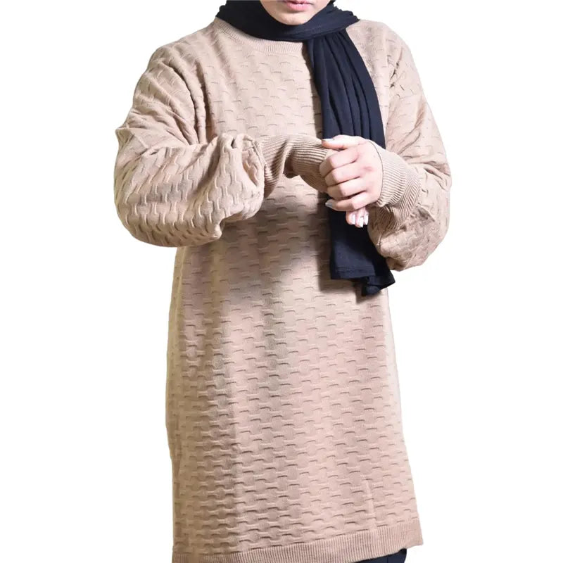 Women Self Print Beige Casual Shirt