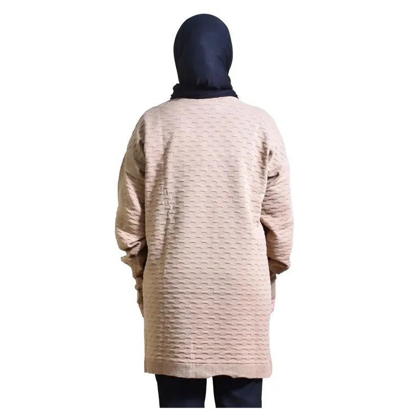 Women Self Print Beige Casual Shirt