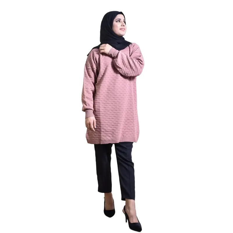 Women Self Print Light Pink Casual Shirt