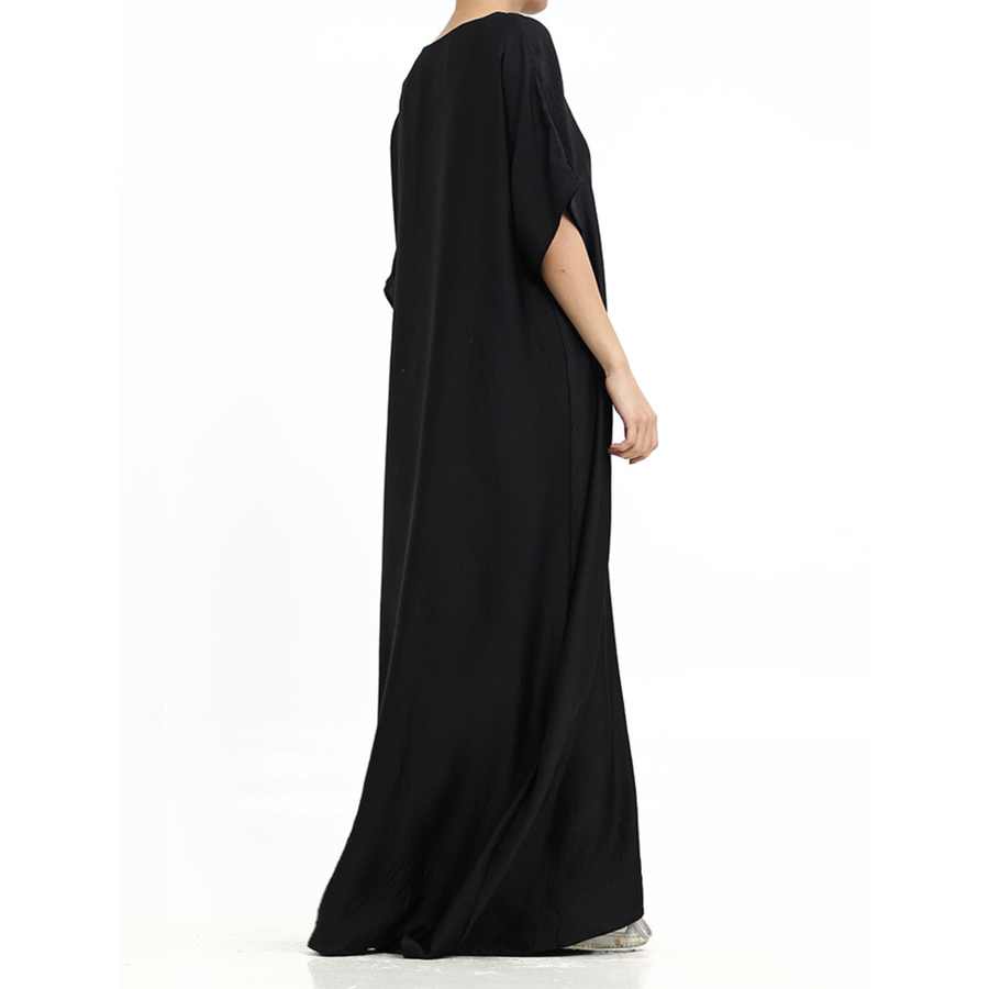Short Sleeve Slip Dress Black 308 Col 1