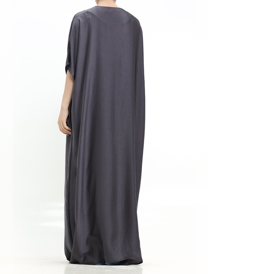 Short Sleeve Slip Dress Charcoal Grey 308 Col 08
