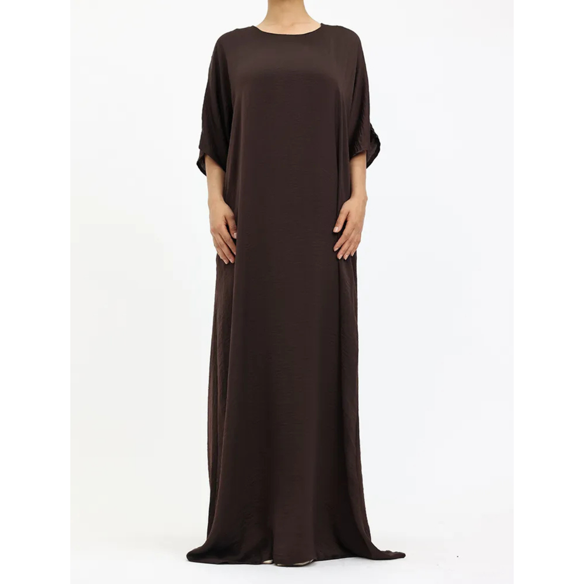 Short Sleeve Slip Dress Chocolate 308 Col 10
