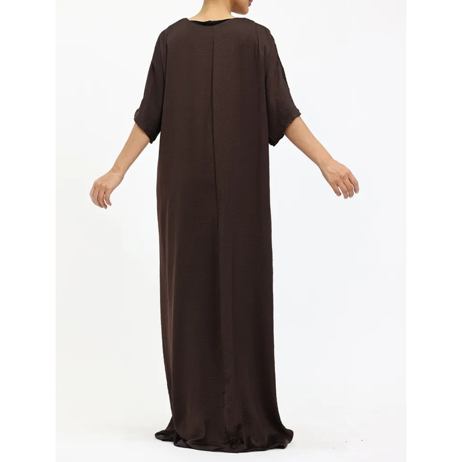 Short Sleeve Slip Dress Chocolate 308 Col 10