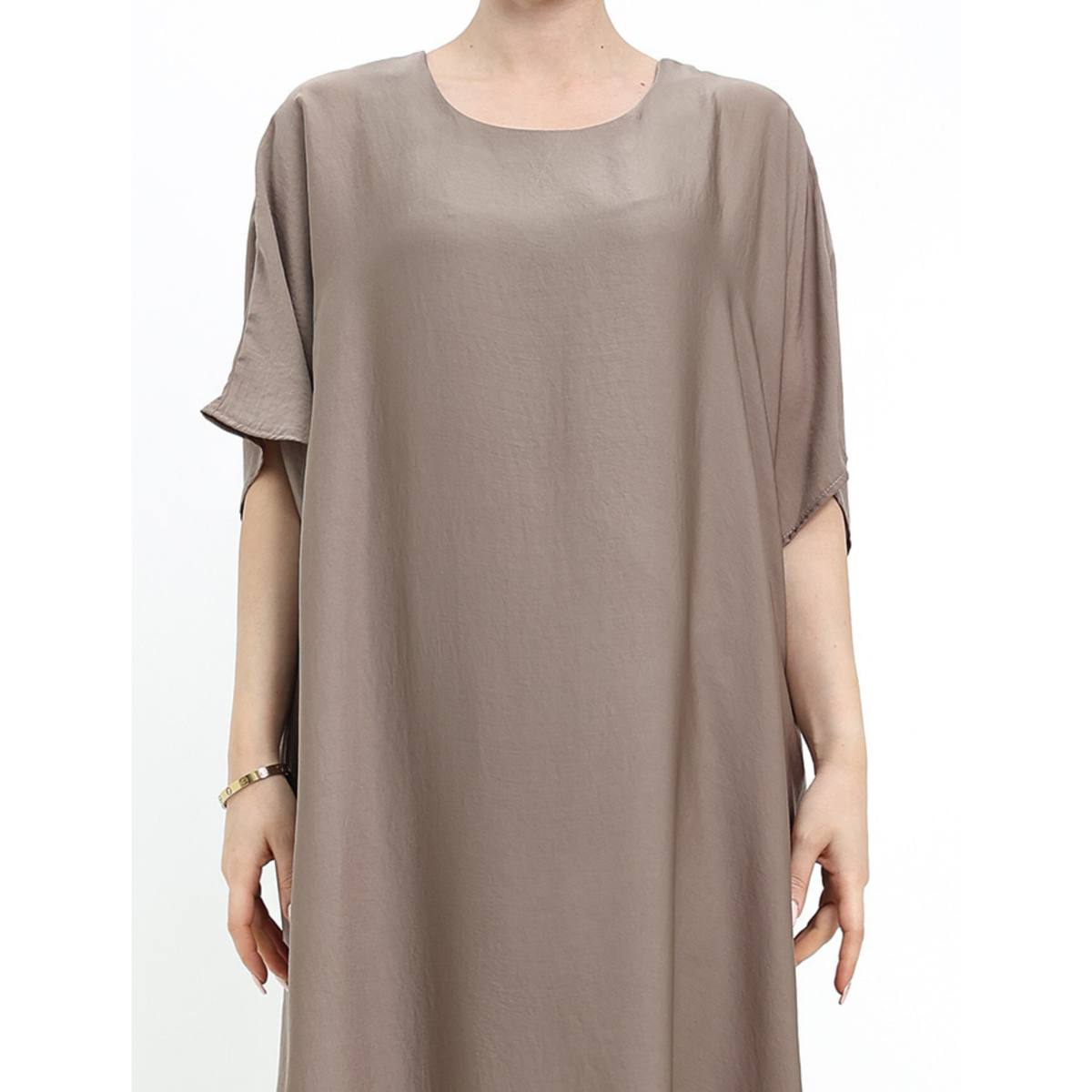 Short Sleeve Slip Dress Mocha 308 Col 09