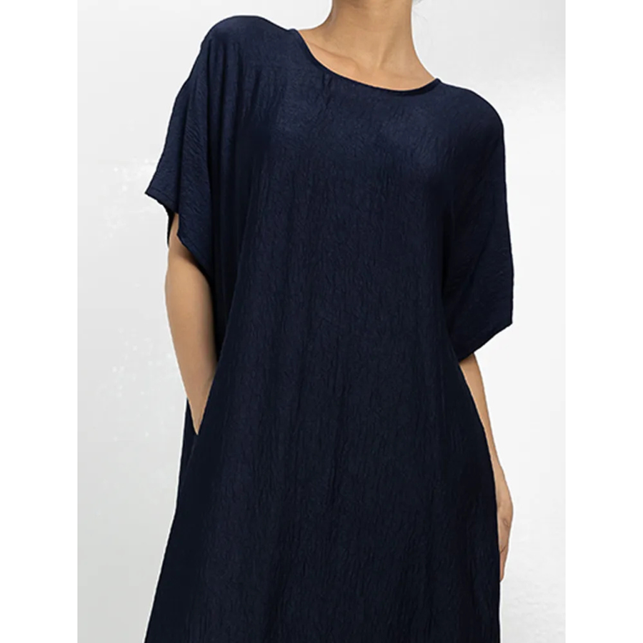 Short Sleeve Slip Dress Navy 308 Col 02