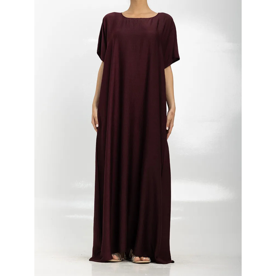 Short Sleeve Slip Dress Plum 308 Col 15