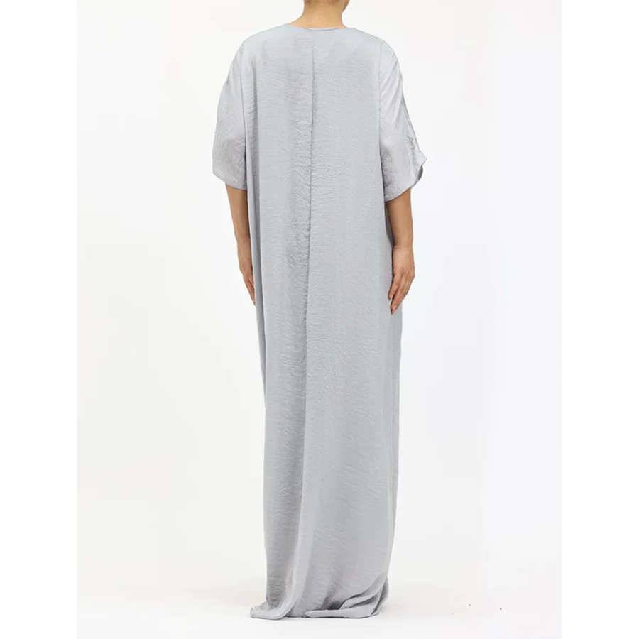 Short Sleeve Slip Dress Silver Grey 308 Col 35