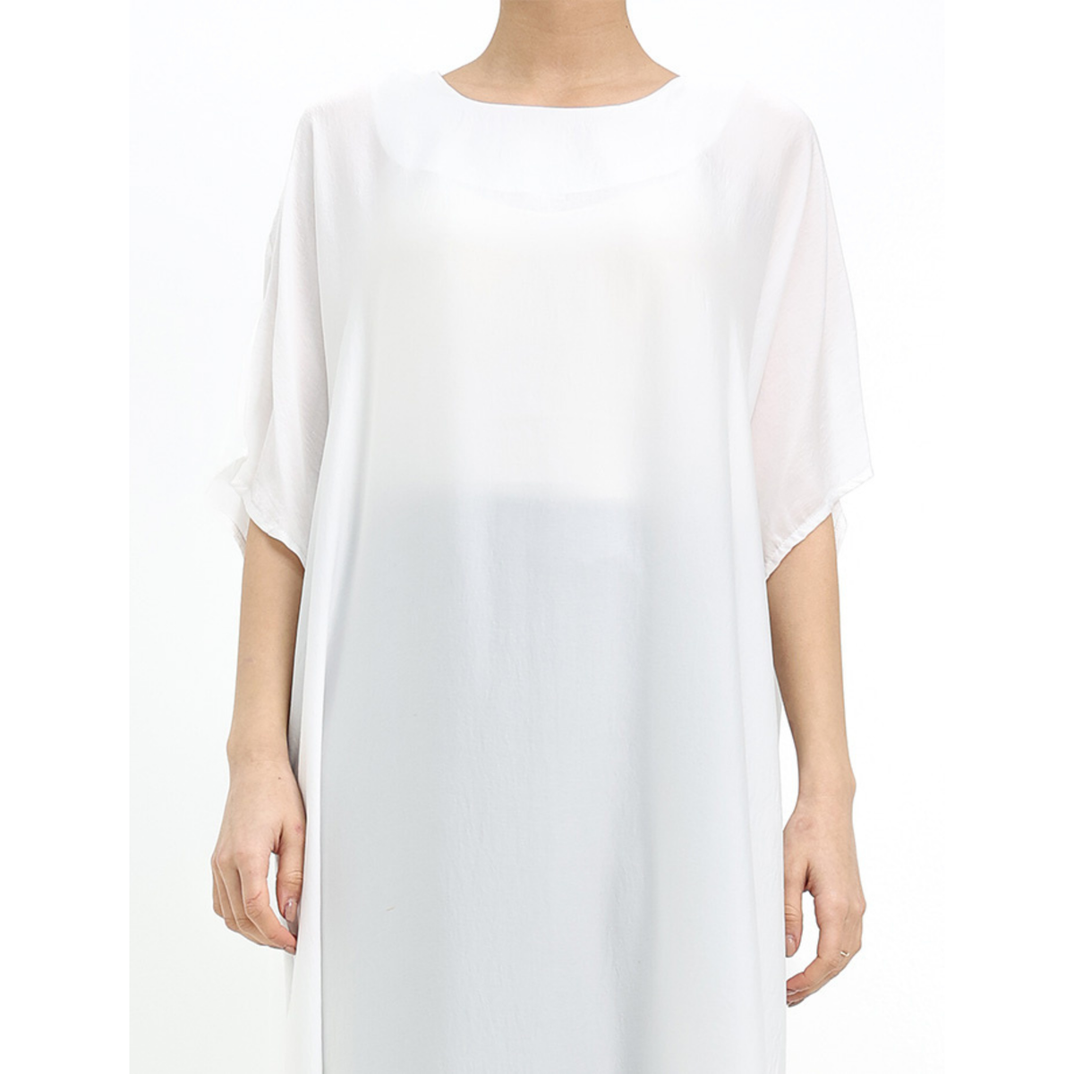Short Sleeve Slip Dress White 308 Col 36