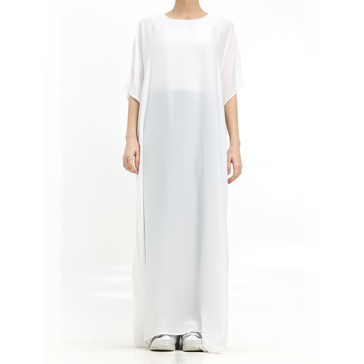 Short Sleeve Slip Dress White 308 Col 36