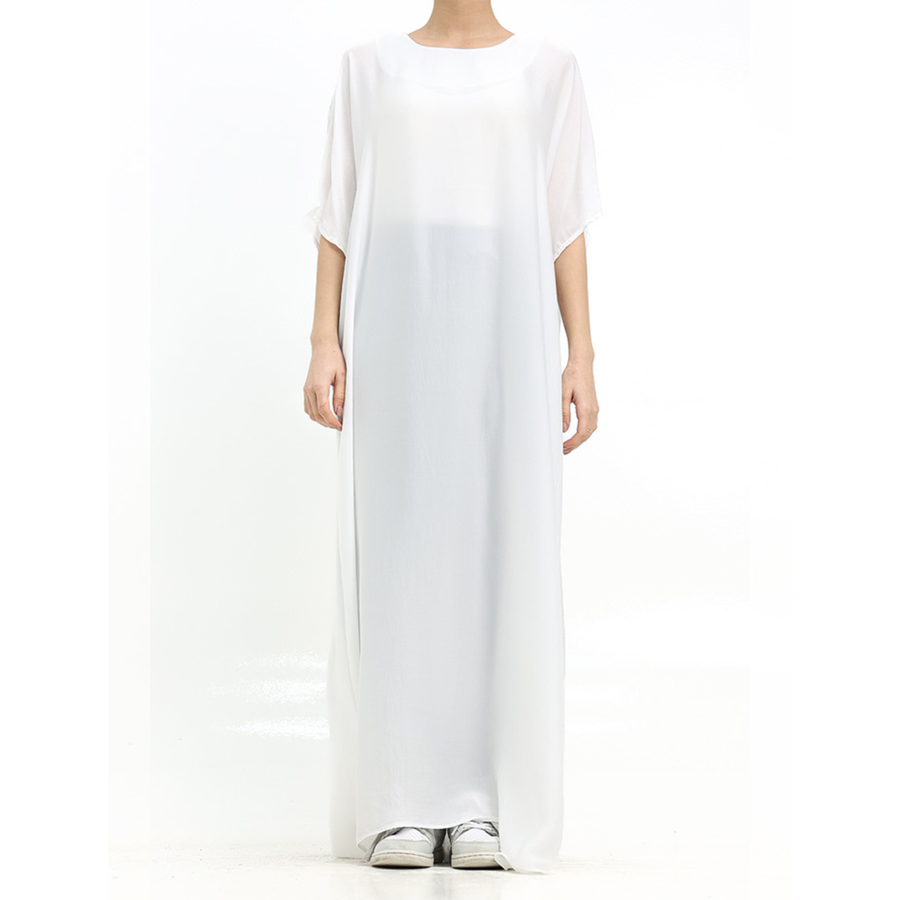 Short Sleeve Slip Dress White 308 Col 36