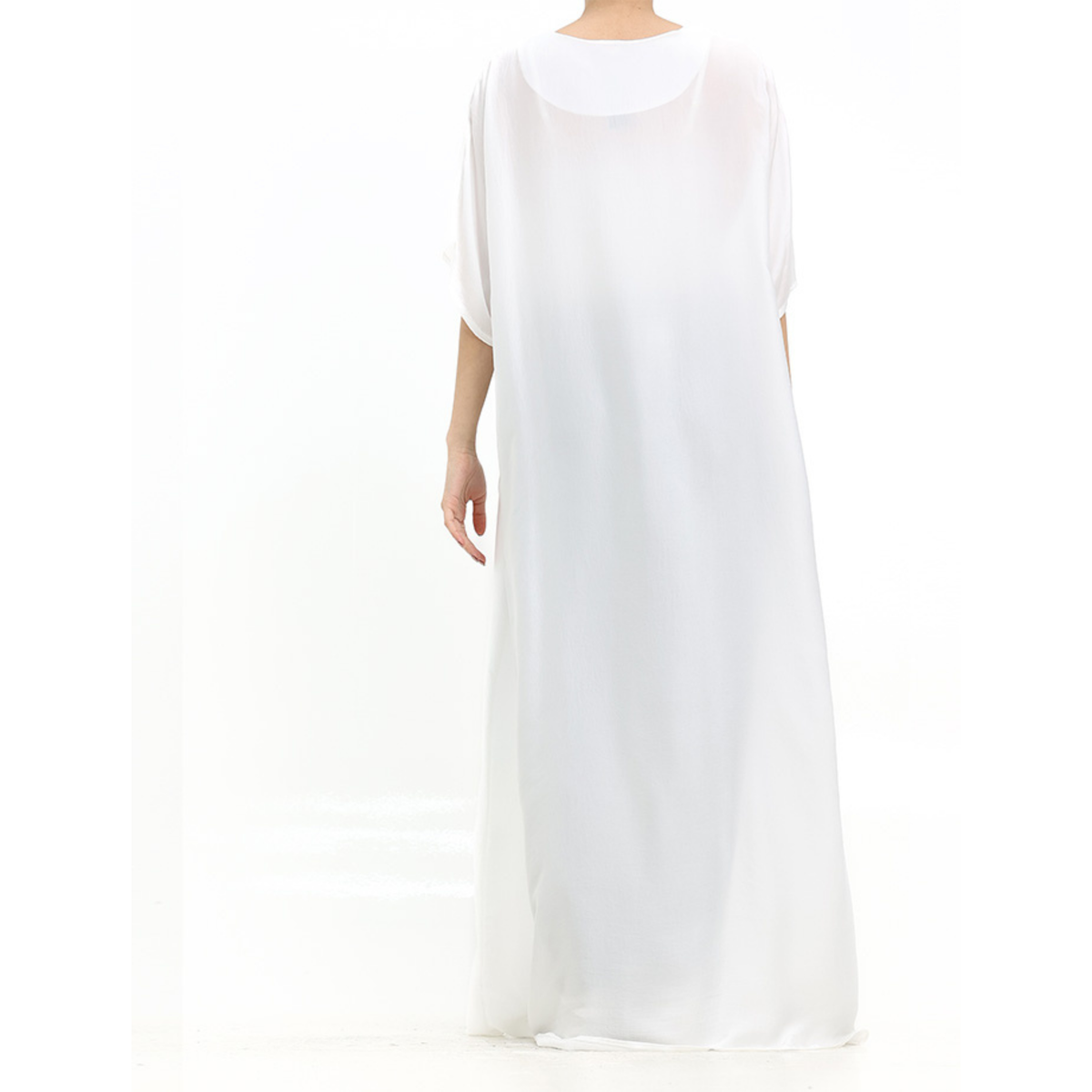 Short Sleeve Slip Dress White 308 Col 36
