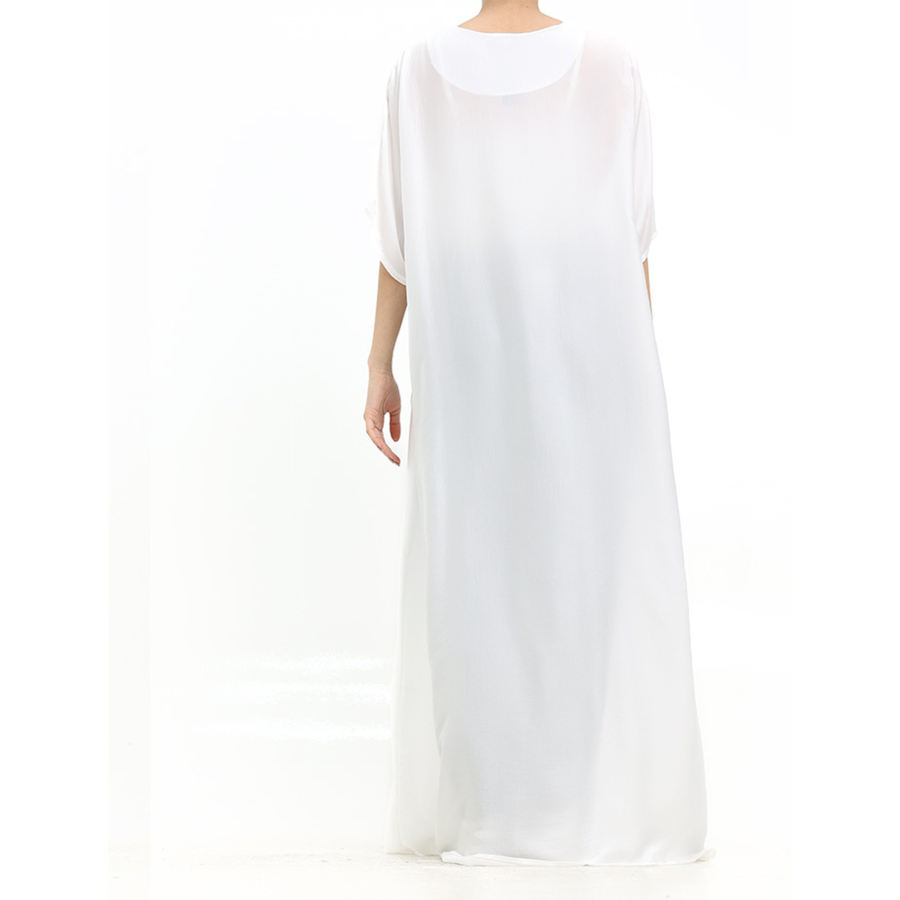 Short Sleeve Slip Dress White 308 Col 36