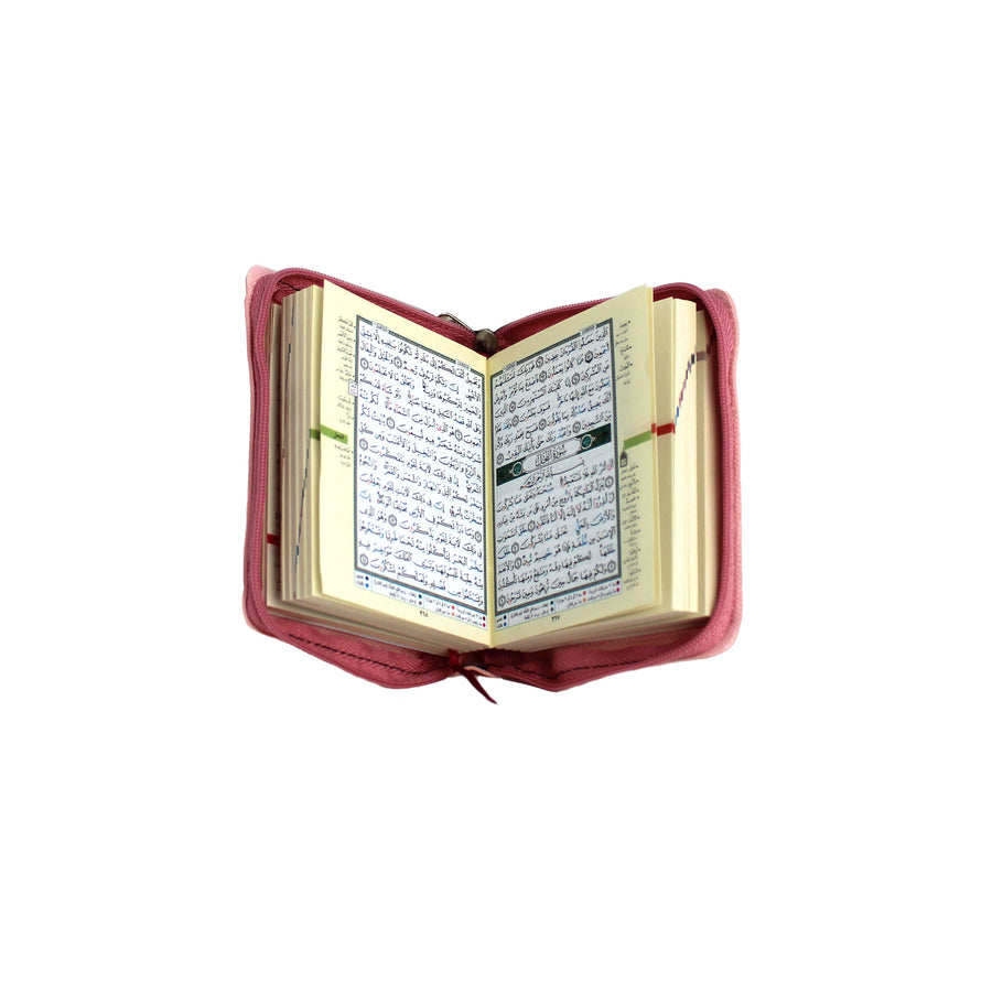 Al Quran Pink Small Zipped 15 lines Uthmaani