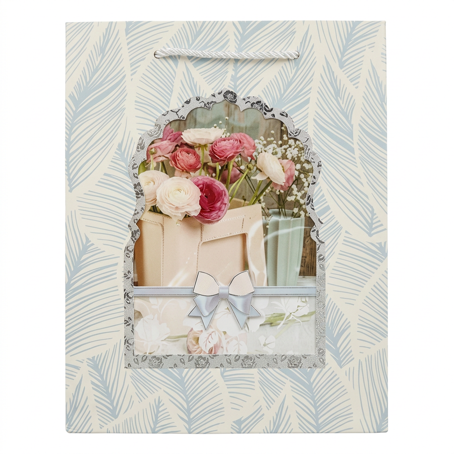 Small Floral Gift Bag - Blue