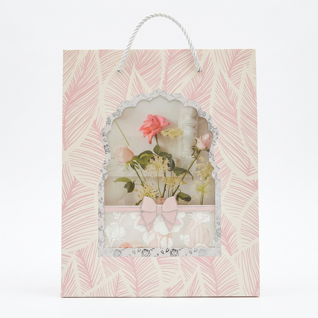 Small Floral Gift Bag - Pink