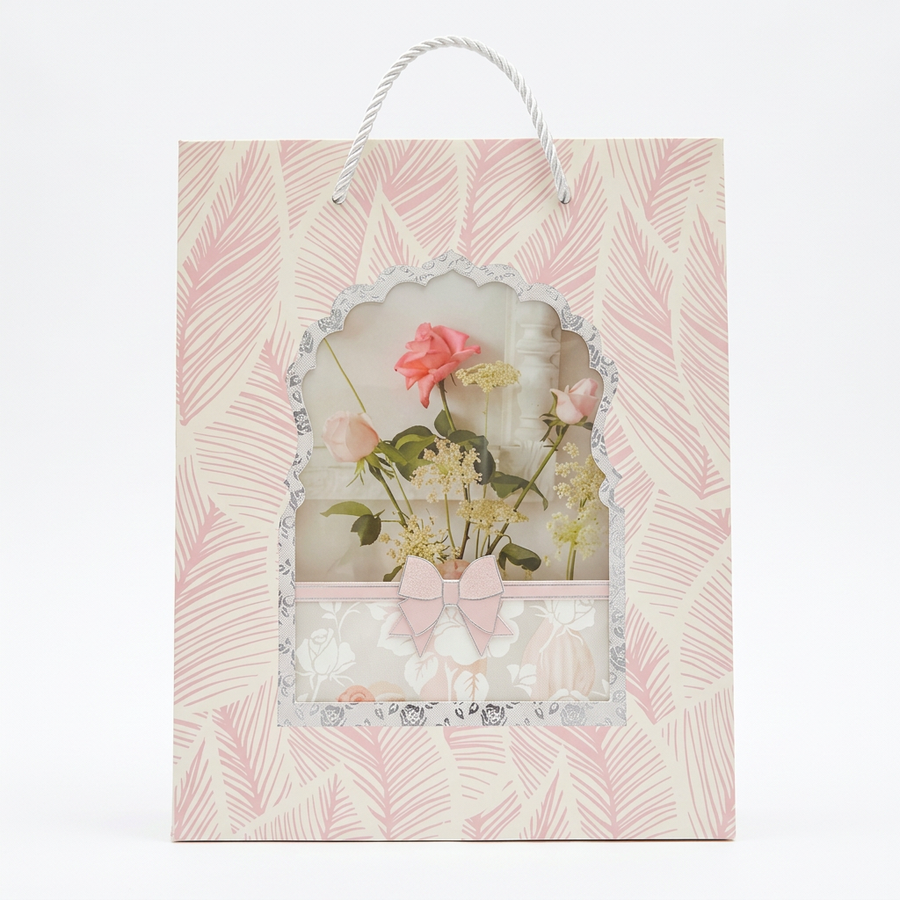 Small Floral Gift Bag - Pink