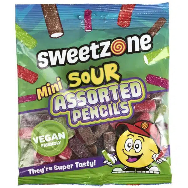 Sweetzone Sour Mini Assorted Pencils 180g