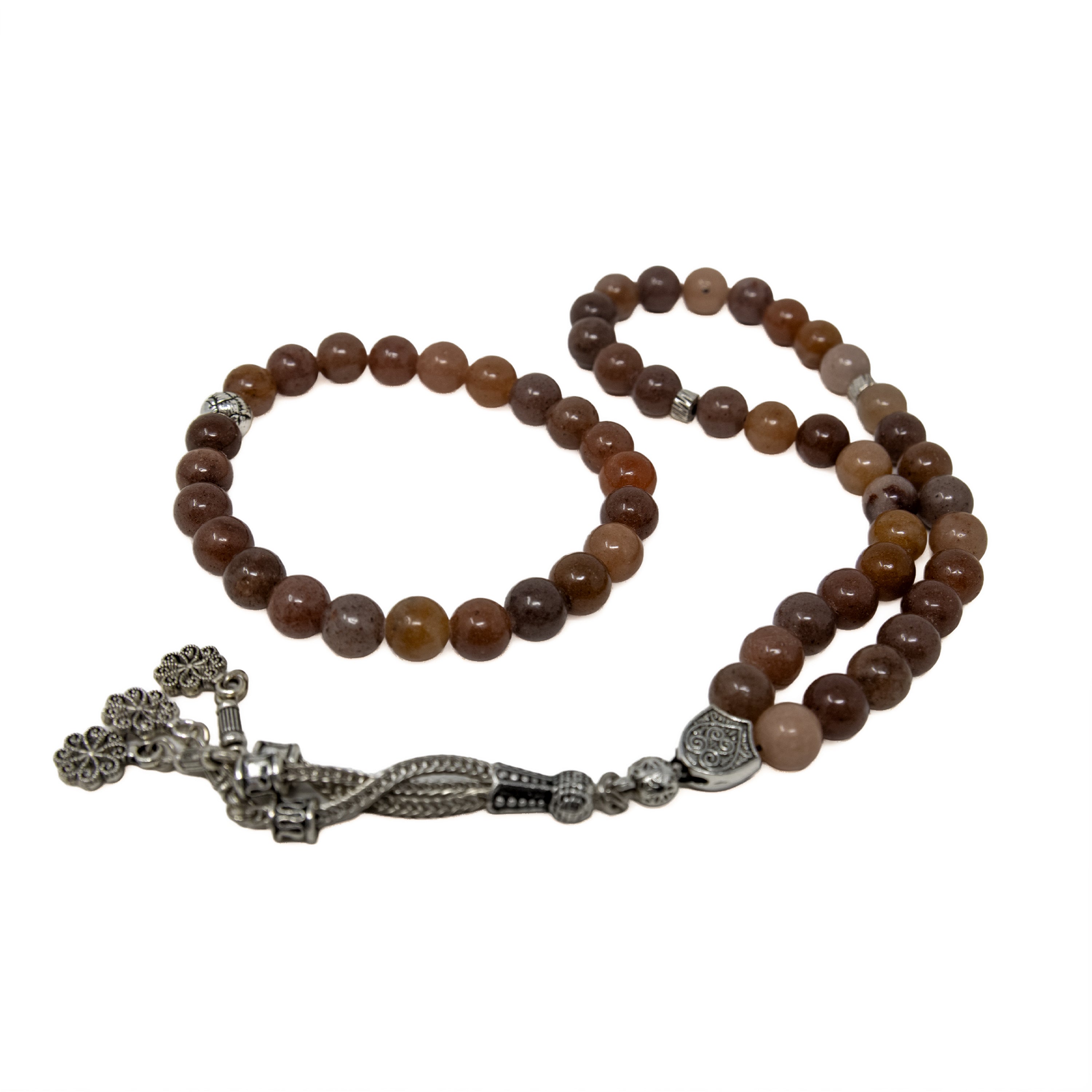 Unisex Bracelet And Tasbih Gift Set Brown 5628