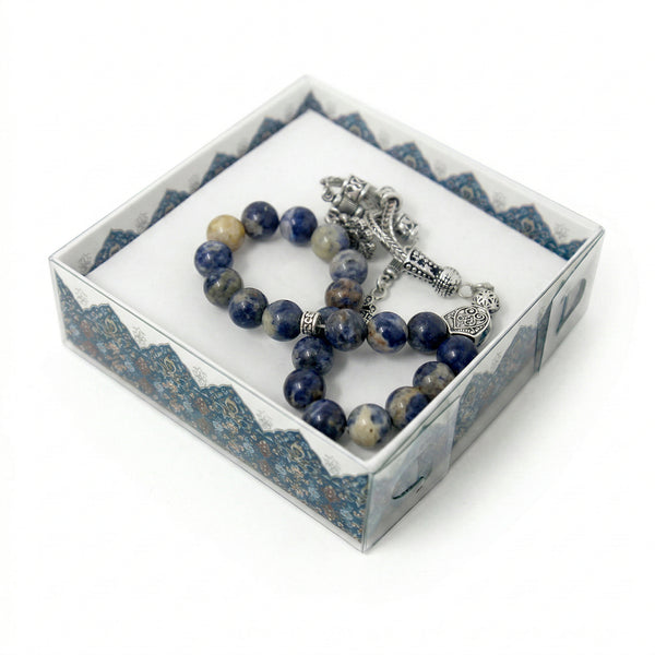 Unisex Bracelet And Tasbih Gift Set Blue 5628