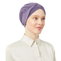 Women's Pre-Tied Purple Turban Head Scarf