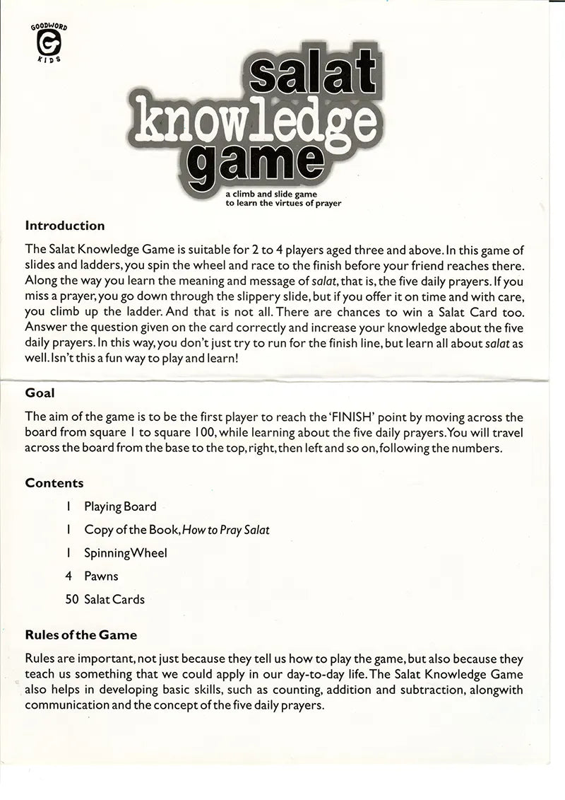 Salat Knowledge Game