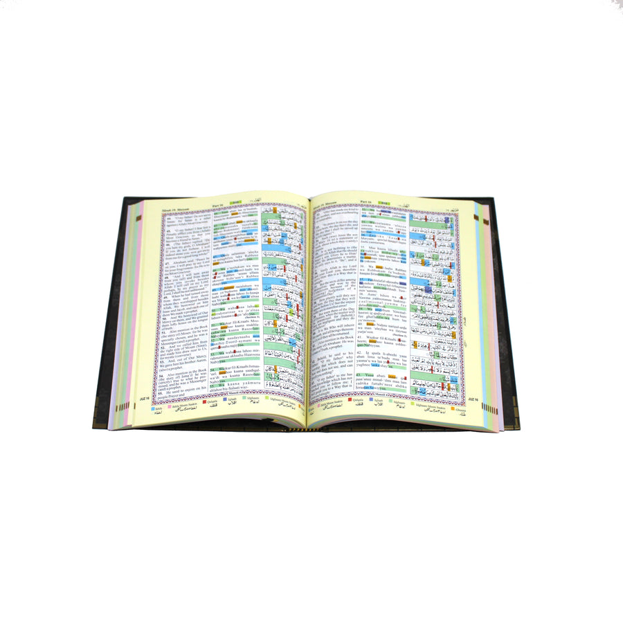 The Holy Quran Colour Coded Tajweed Rules (Large) Indo Pak Script