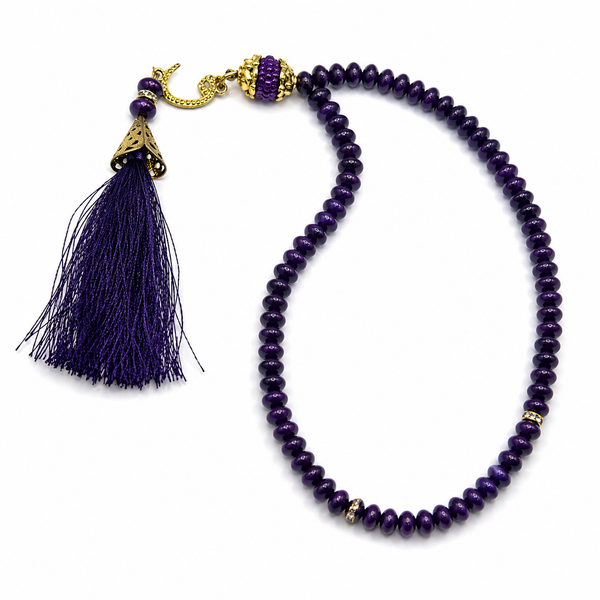 100 Bead Silk Purple Waw Tasbih