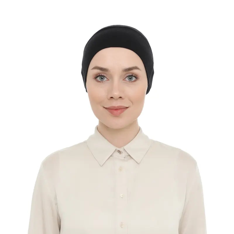 Women's Tieback Hijab Black Undercap