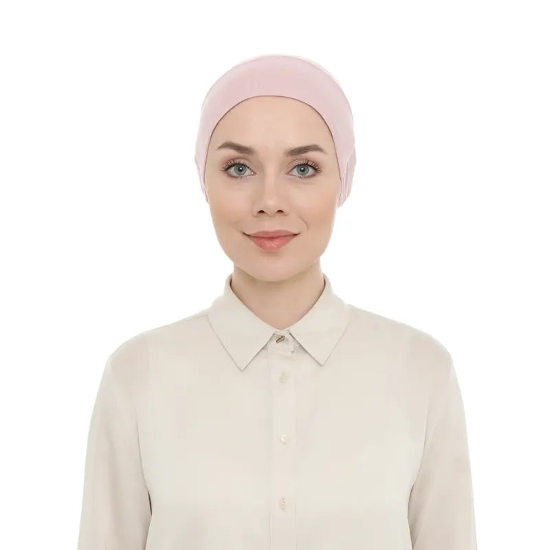Women's Tieback Hijab Plush Pink Undercap