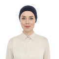 Women's Tieback Hijab Dark Blue Undercap