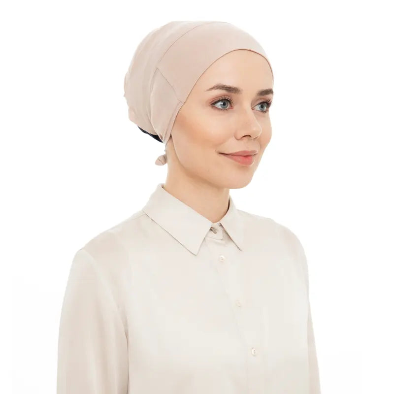 Women's Tieback Hijab Egg White Undercap