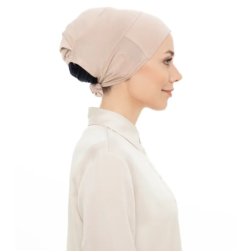 Women's Tieback Hijab Egg White Undercap