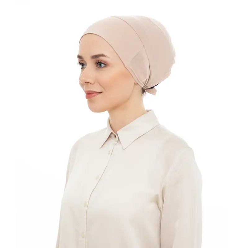 Women's Tieback Hijab Egg White Undercap
