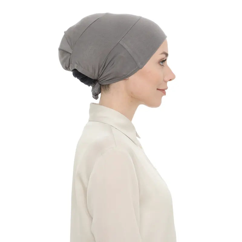Women's Tieback Hijab Grey Undercap