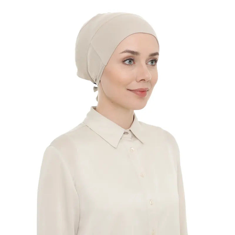 Women's Tieback Hijab Latte Undercap